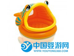 INTEX57109大嘴魚充氣游泳池嬰兒浴盆海洋球水池游泳池